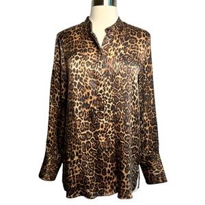 NWOT Carlisle Collection Silk Leopard Print Tunic 4